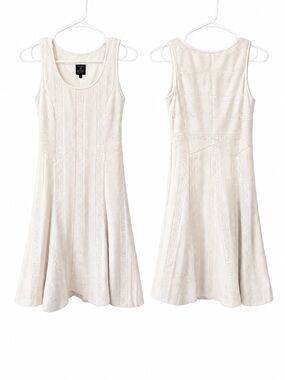 rag & bone Cream Crochet Fit-and-Flare Dress